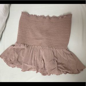 Frilly Tube Top With Bow and Open Back